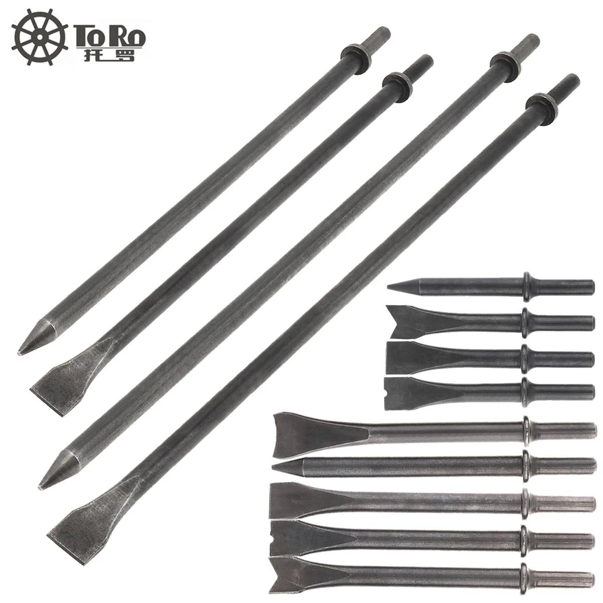 Tête de ciseau à air dure 120-460 mm 45 # Tête de pelle à Air solide en acier, embout de marteau à