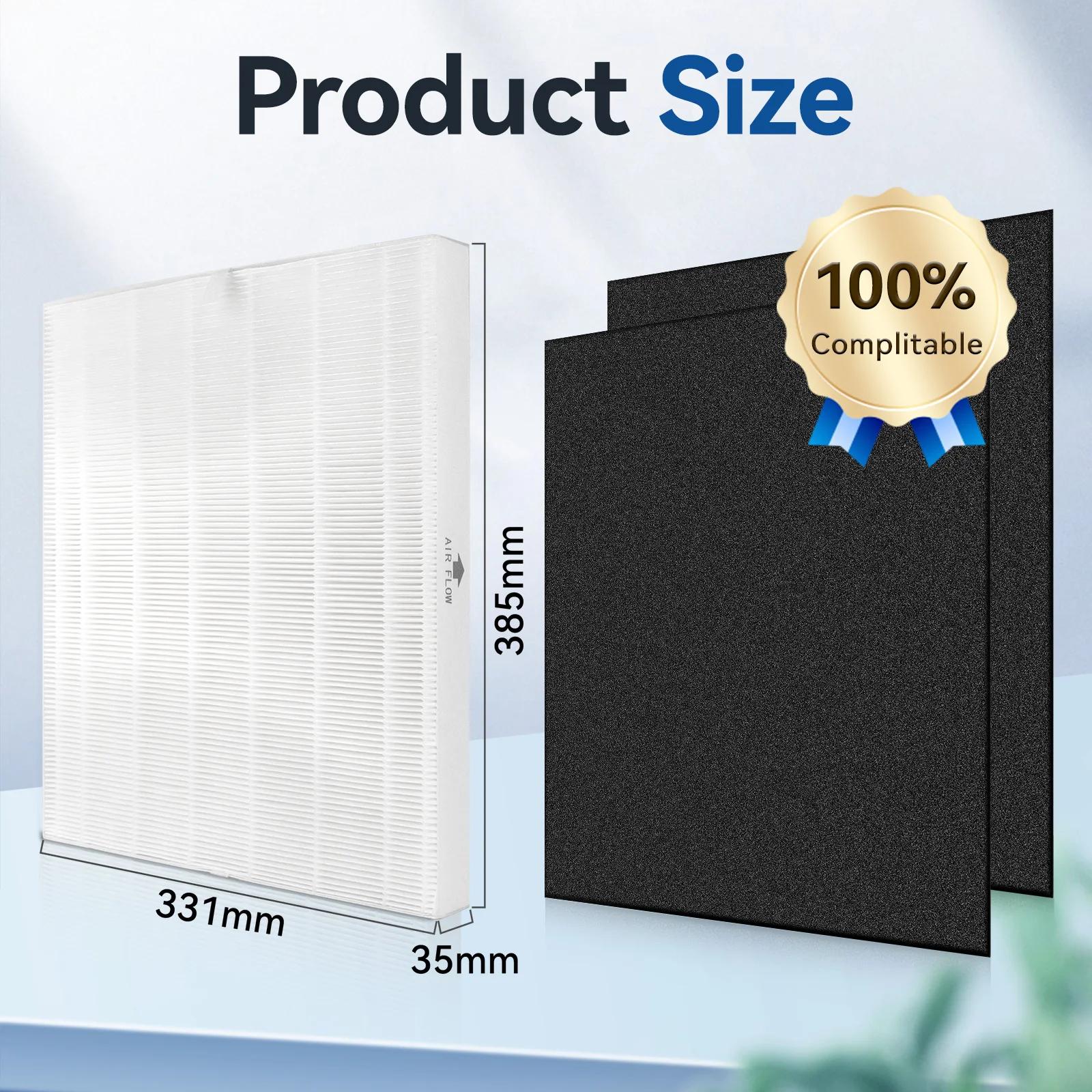 Urificateur ir de remplacement, compatible avec les modèles AP-1512HH 1 epa 2 cs arbon 380x330x35mm/