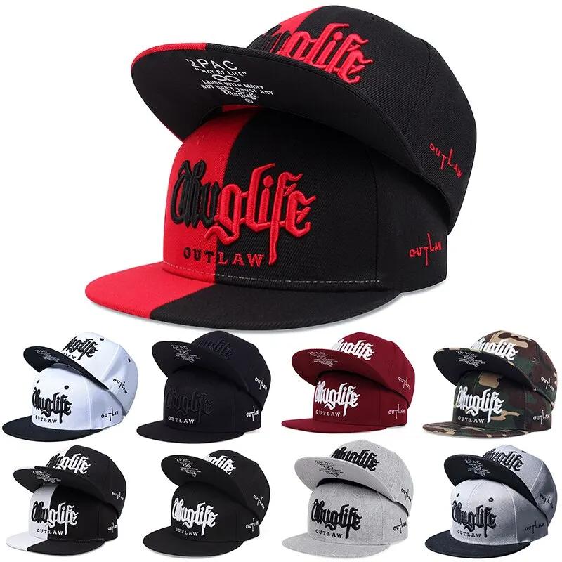 Thuglife-Casquette de Baseball Hip Hop pour Adulte, Chapeau de Plein Air Décontracté, Réglable, 1 Pi