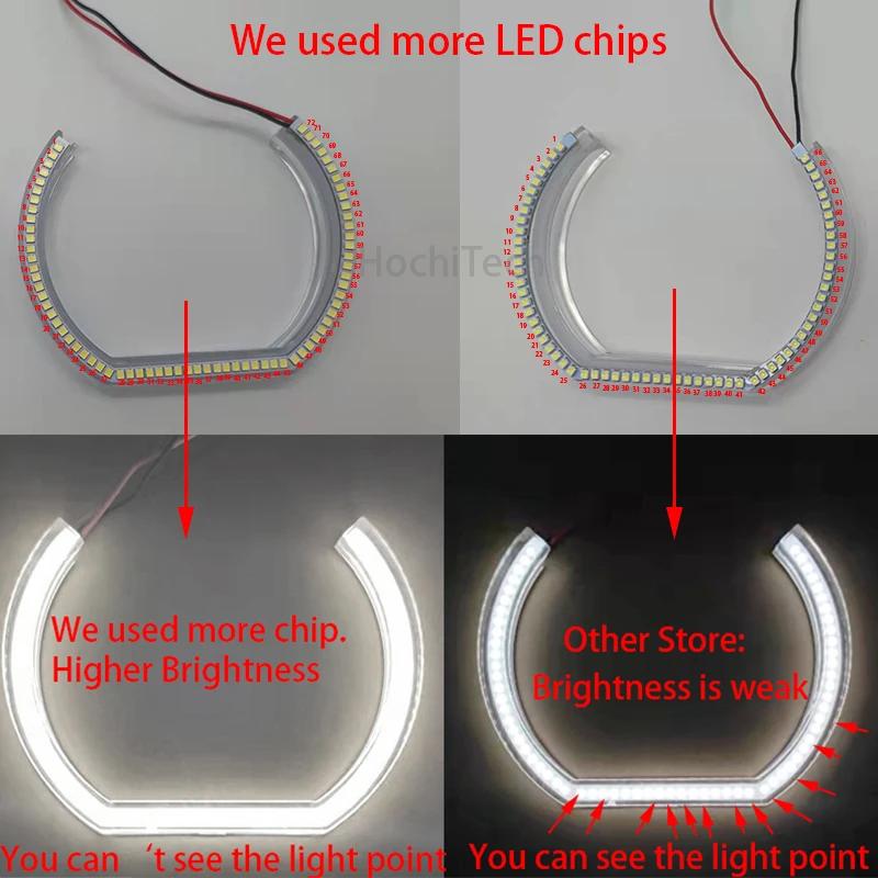 LED cristal yeux d'ange coupe Style DRL DTM U forme lumière 6000K blanc jaune pour BMW série 1 E82 E