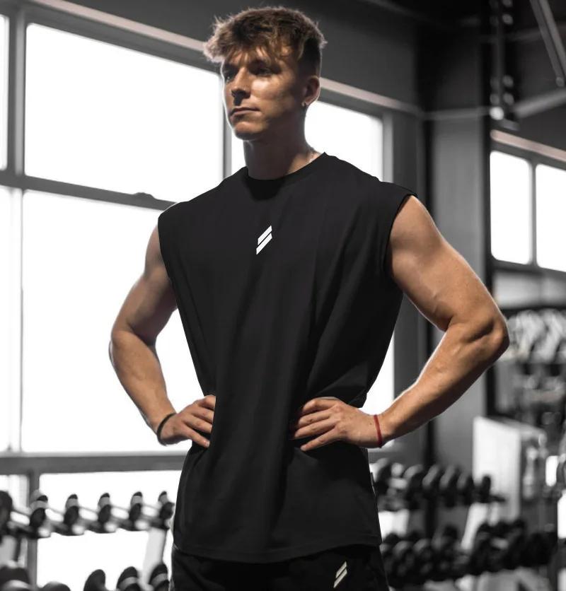Camiseta deportiva sin mangas para hombre, chaleco de secado rápido, transpirable, ample, pour entra