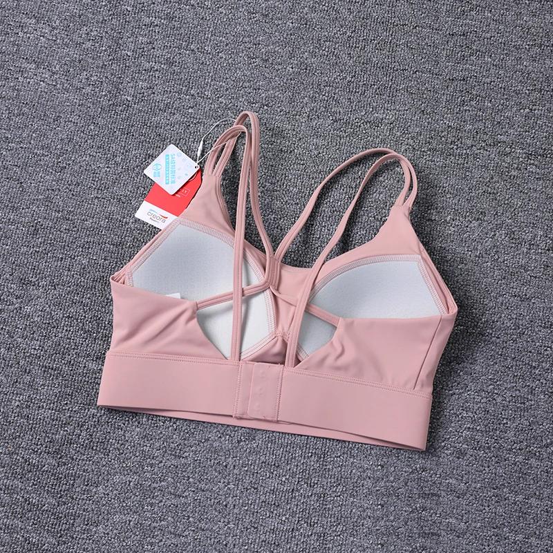 Soutien-gorge de sport rembourré femme sans armatures - Maintien élevé pour gros seins et course