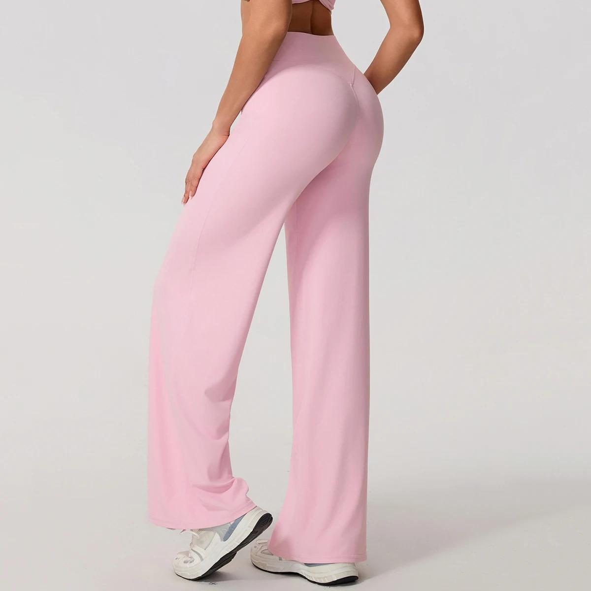 Hearuisavy – pantalons de sport à jambes droites pour femmes, vêtements de gymnastique, sensation nu