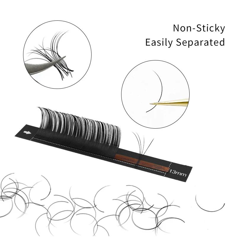 Lot de faux-cils orchidées 8-15mm, extensions de cils en faux vison de qualité supérieure, mélange d