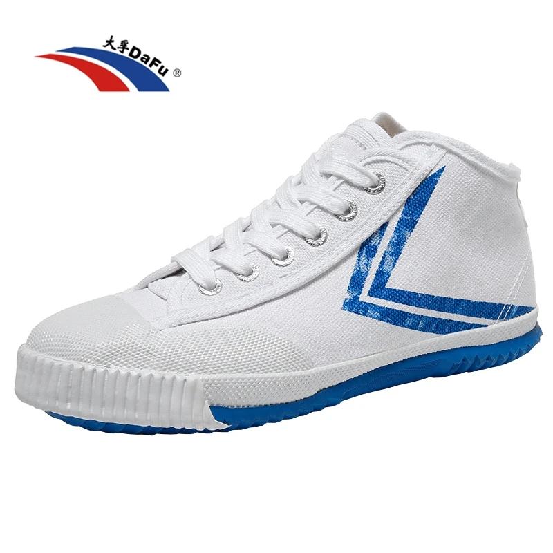 Chaussures KungFu Dafu noires et blanches - Version améliorée - Parkour et arts martiaux