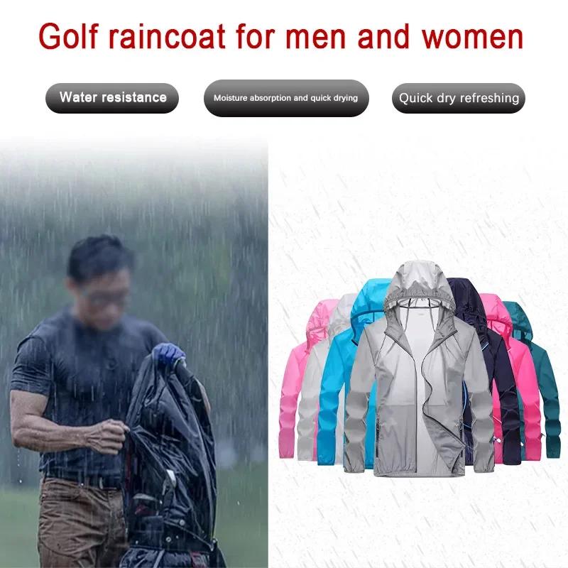 Veste pluie golf imperméable légère - Protection UV séchage rapide - Homme femme sports extérieur