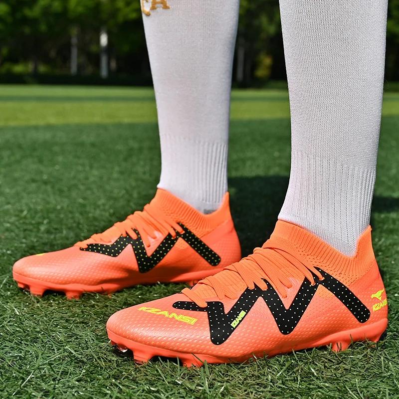 Chaussures de football non ald pour hommes, chaussures de football professionnelles bleues, baskets