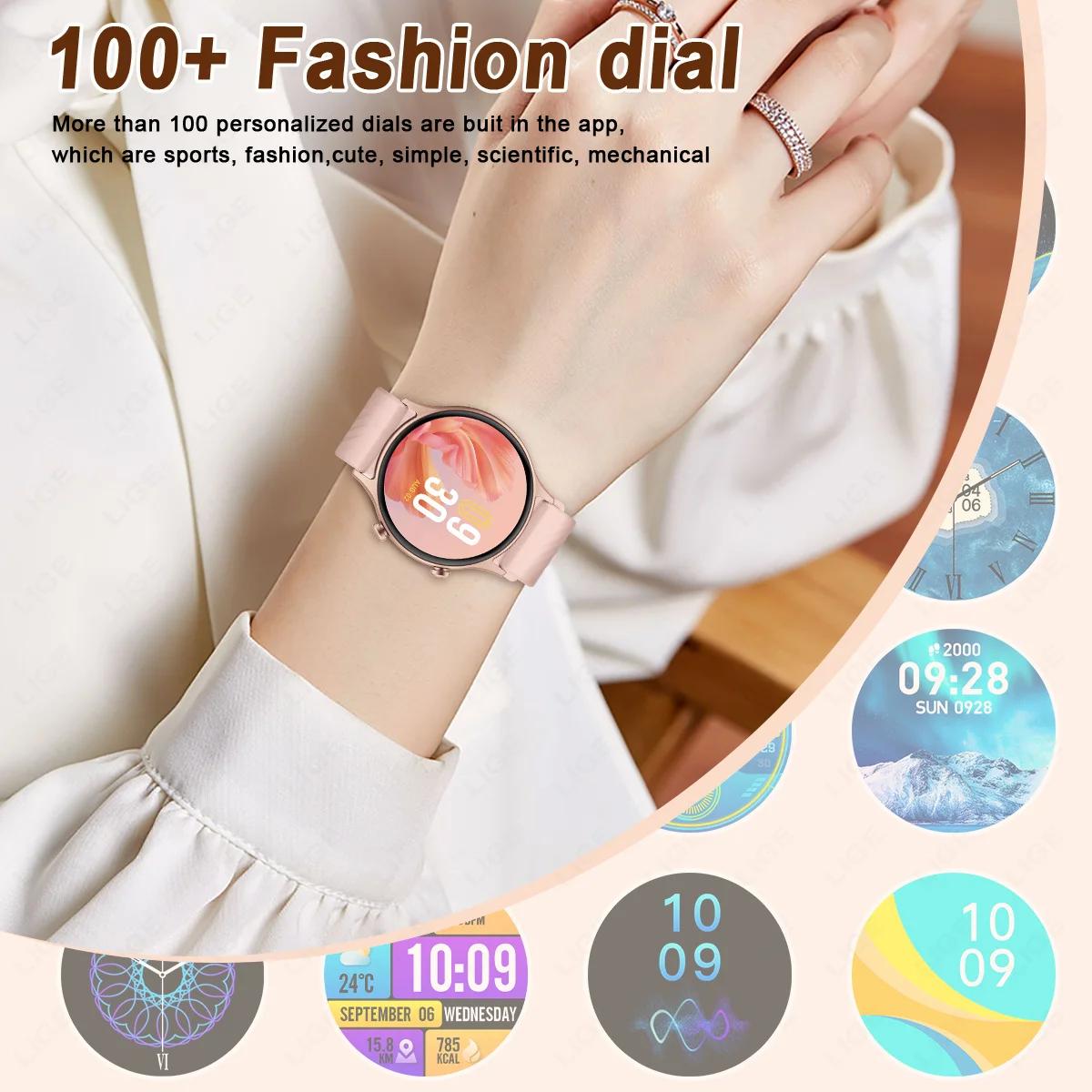 Nouvelle montre intelligente 2026 pour femmes, écran AMOLED HD, affichage permanent, appel Bluetooth