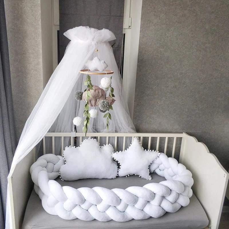 Élargir bébé pare-chocs lit tresse noeud oreiller coussin pare-chocs pour bébé berceau protecteur li