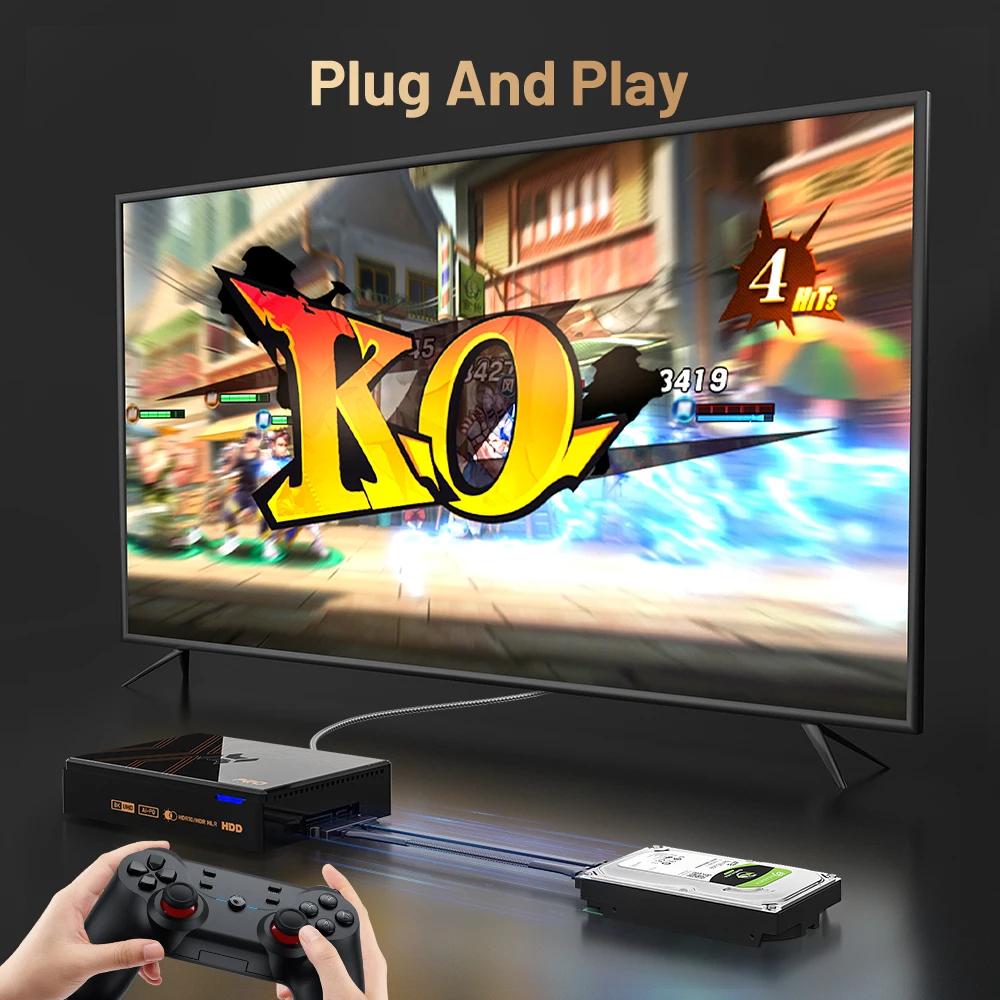 Kinhank Consoles de jeux vidéo rétro Super Console X5 PRO Plug and Play 4T avec 16000 jeux pour PS2/