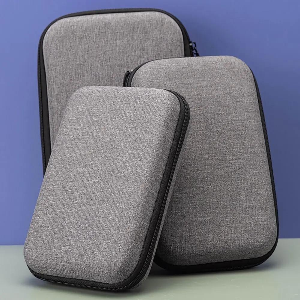 Mini sac de rangement EVA, 1 pièce, pochette de transport, étui pour écouteurs à fermeture éclair po