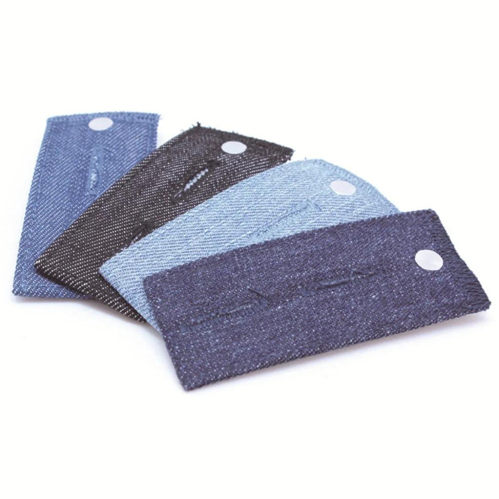 4 pièces/ensemble Denim jean taille extensions ceinture extenseurs pour hommes femmes pantalons de g