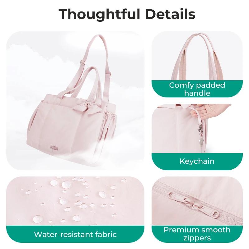 BAGSMART Sac fourre-tout de grande capacité pour femme, sac à main polyvalent pour les déplacements,