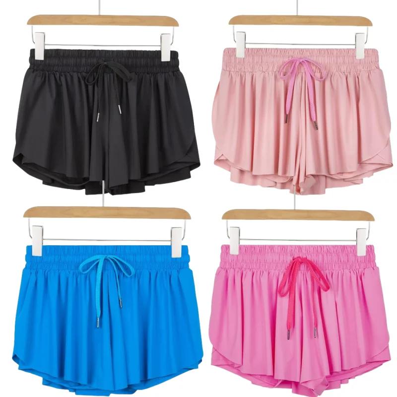 Short course été femme rapide - Culotte athlétique fluide avec poches pour yoga vélo gym