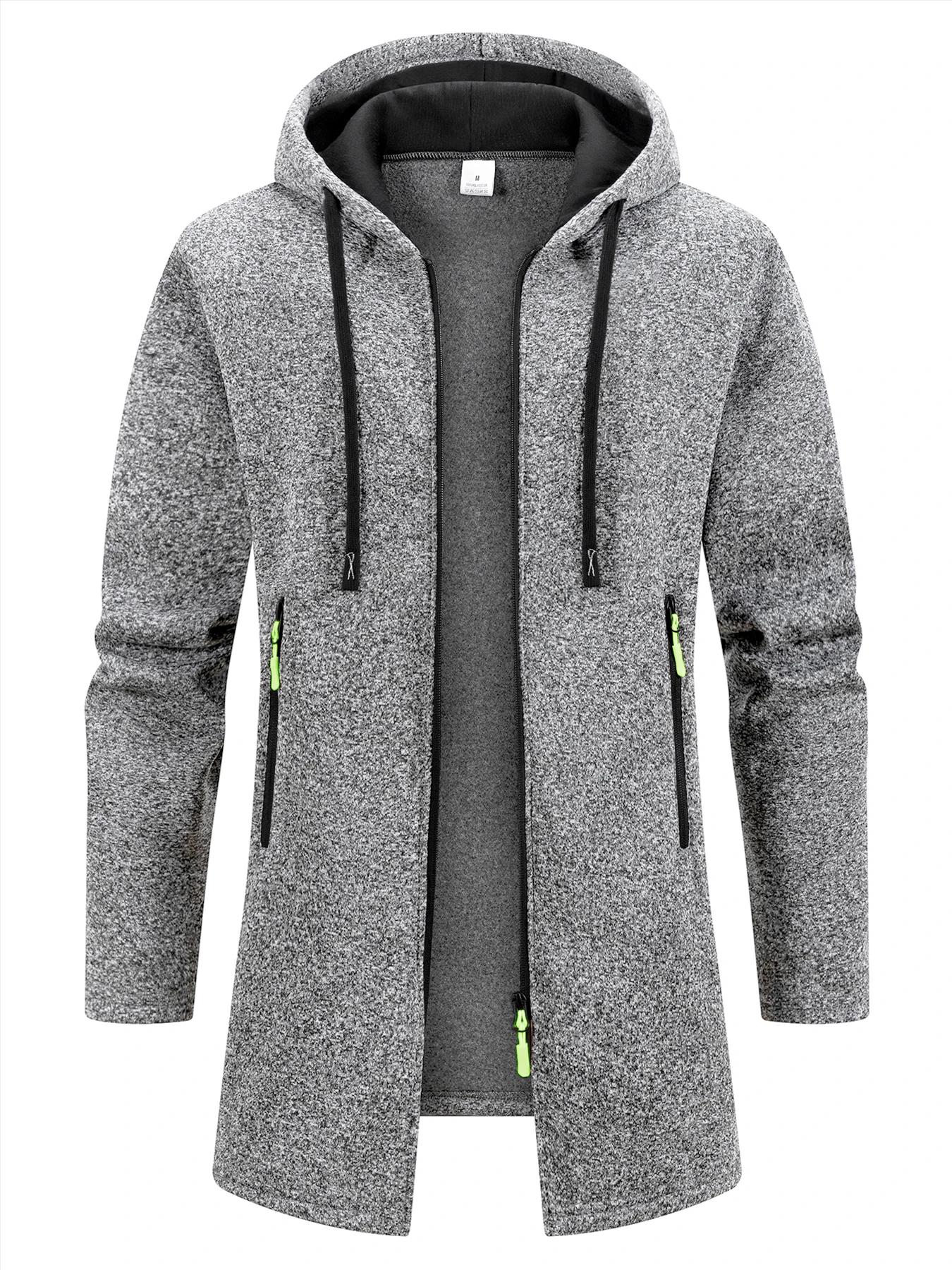 Sweat-shirt à manches longues pour homme, Streetwear, fermeture éclair, capuche, surdimensionné, cha