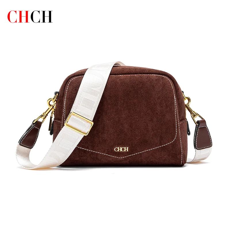 CHCH sac à bandoulière femme Collection automne/hiver Anti velours sac carré femme vin rouge sac à b