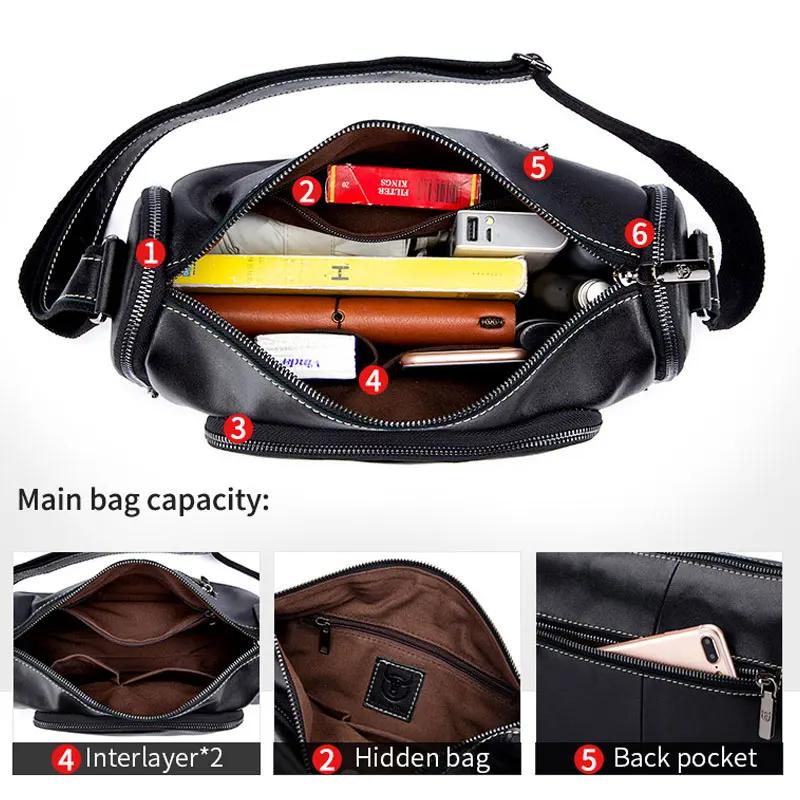 Bullcaptain sac à bandoulière pour hommes sport Fitness affaires sac à bandoulière voyage en plein a