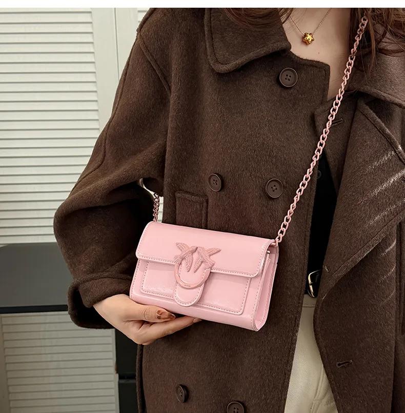 Nouveau Sac à Chaîne en Cuir Huilé 2026 pour Femme, Sac à Main Polyvalent à Poignée Supérieure et Ba