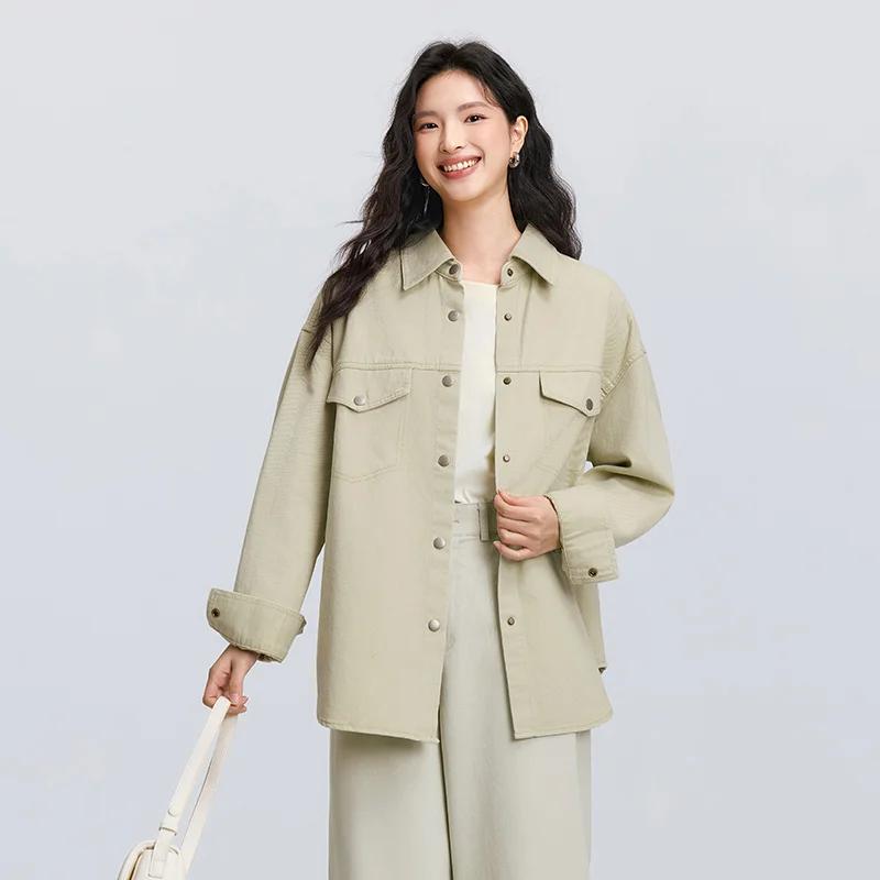 Chemise à manches longues pour femme Semir, mi-longue, oversize, nouvelle collection printemps 2025,