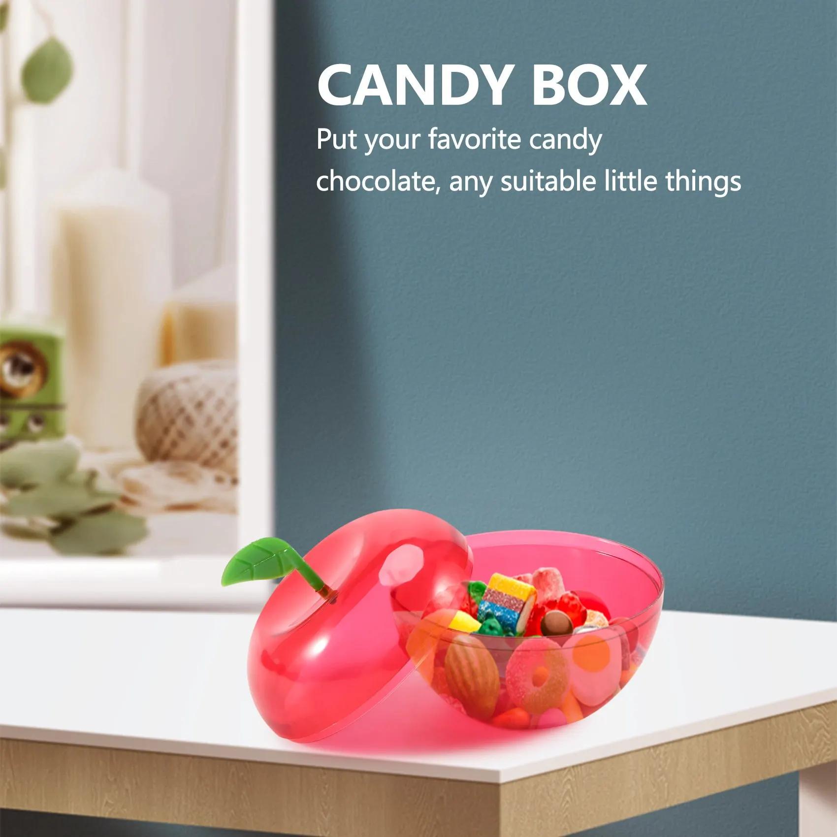 Boîte à Bonbons en Plastique en Forme de Pomme pour ixde Mariage, Conteneur de Jouet Rempli, Décorat