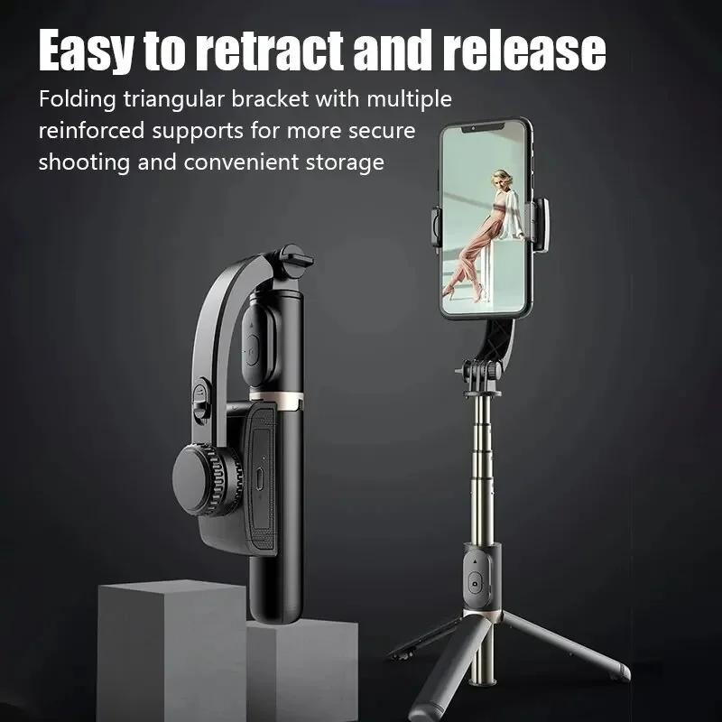 STTKGZD stabilisateur de cardan portatif stabilisateur Selfie bâton lumière de remplissage Smartphon