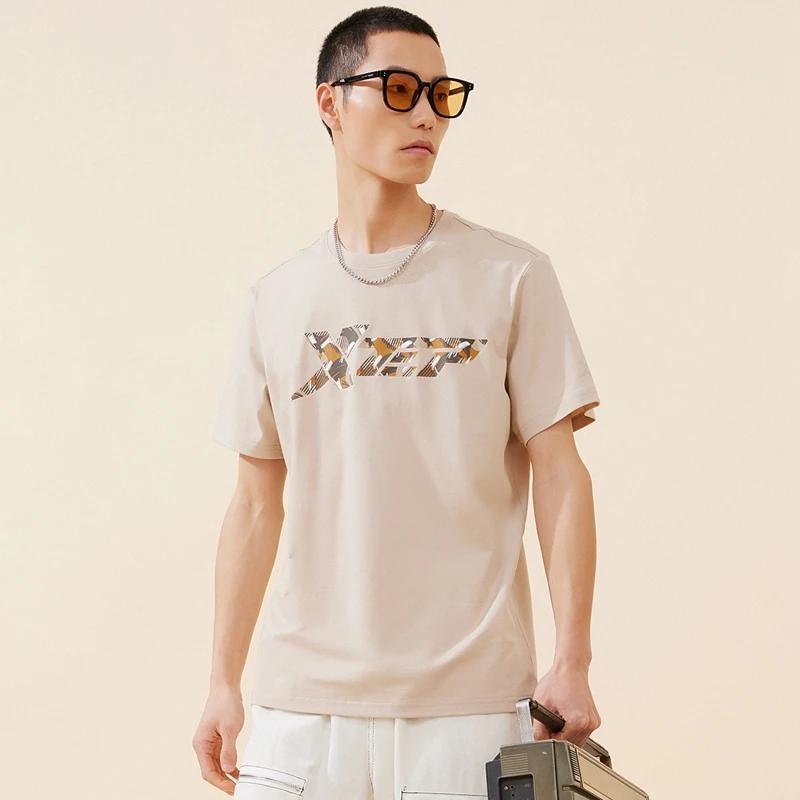 Xtep chemise tricotée à manches courtes pour hommes mode d'été sweat confortable doux Style de rue h