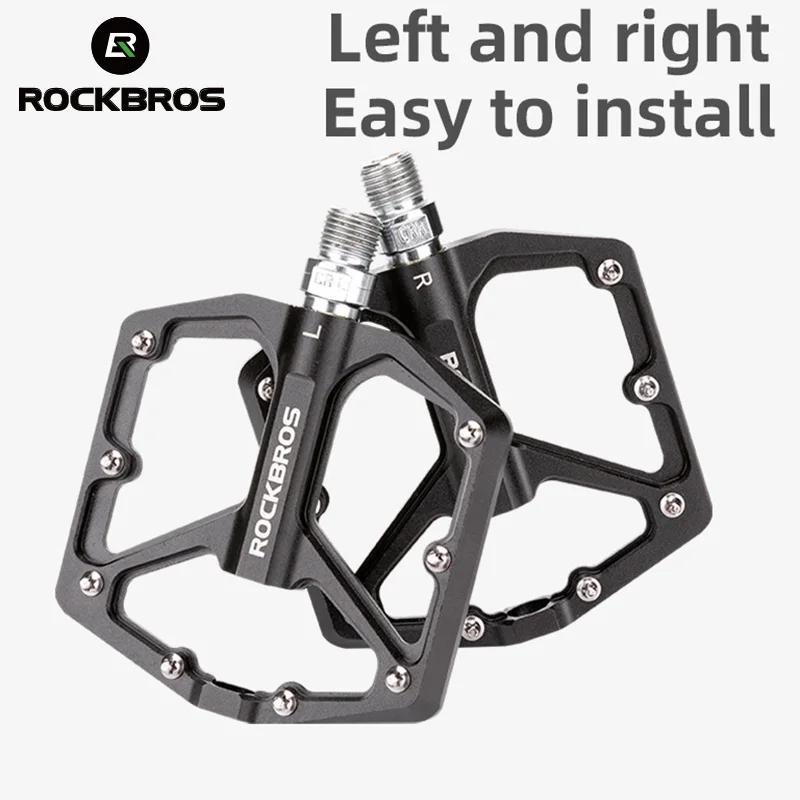 ROCKBROS – pédales de vélo antidérapantes en alliage d'aluminium, roulement scellé ultraléger, acces
