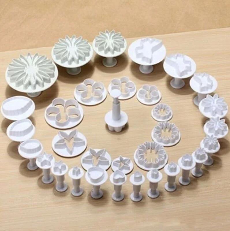 33 pièces/ensemble plongeur Fondant Cutter outils à gâteaux moules à biscuits moule à biscuits brico