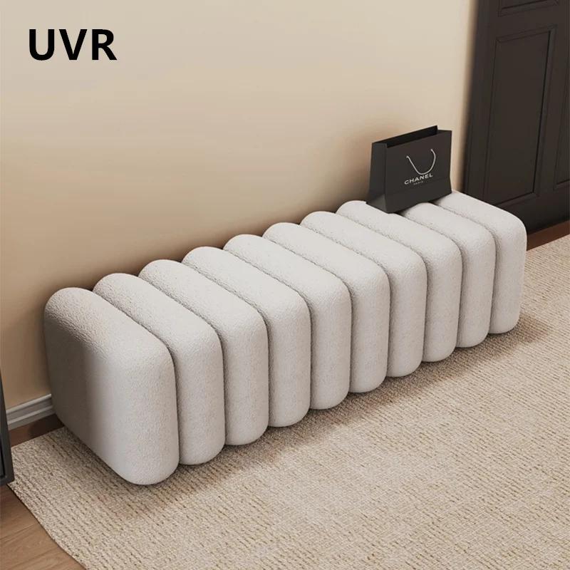UVR lumière luxe Shoeshine banc porte rembourré banc moderne Simple canapé repose-pieds chaise cheve