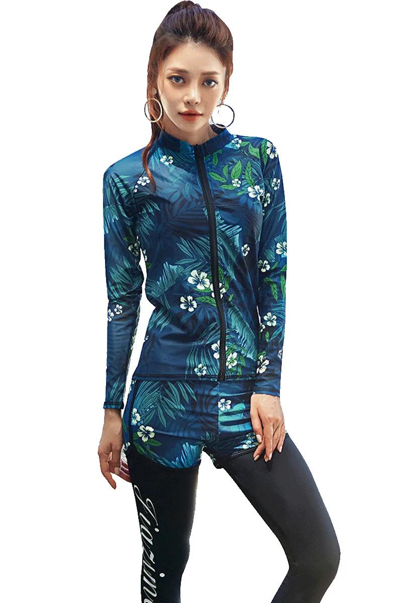 Ensemble de protection contre l'éruption cutanée à manches longues pour femmes, chemise et Leggings