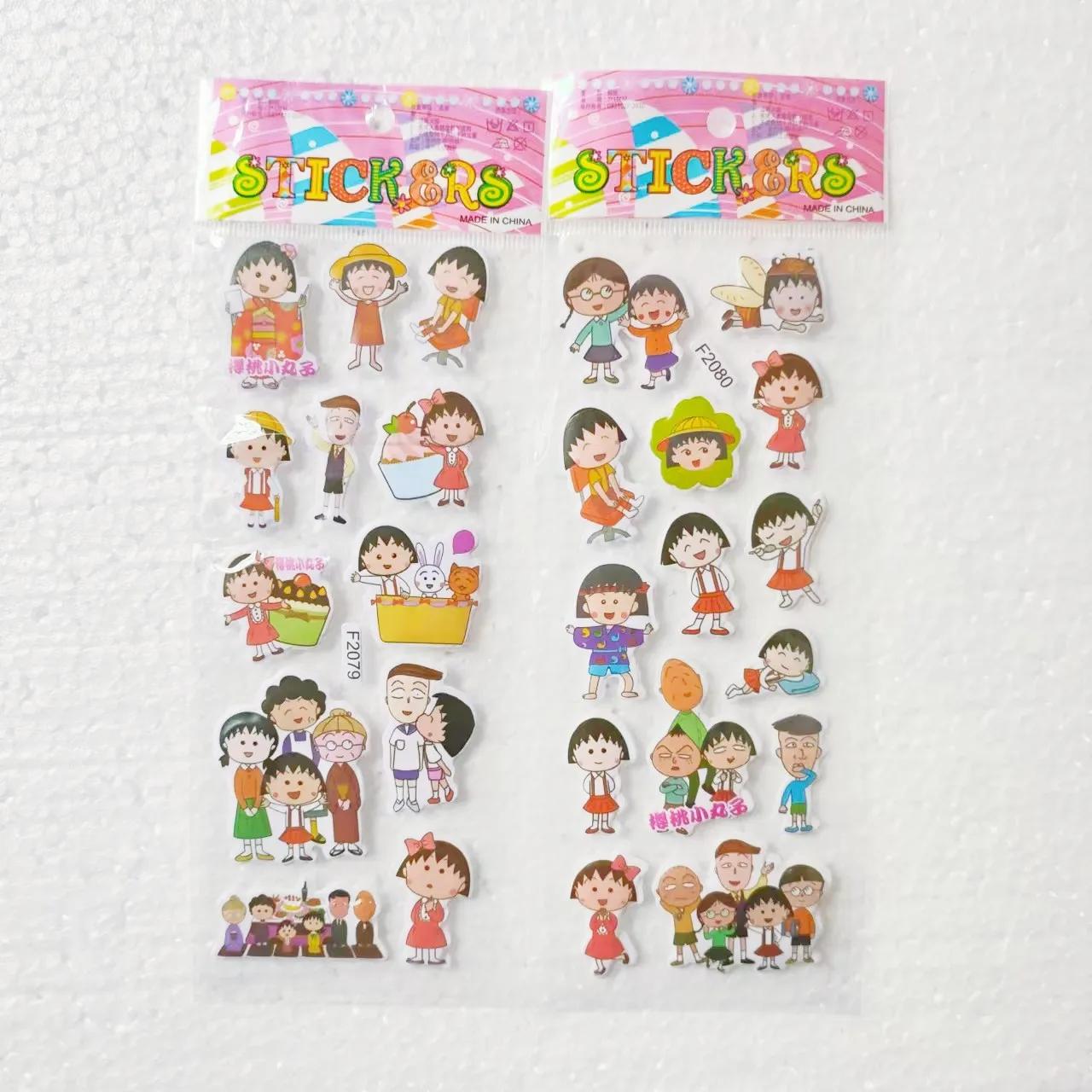 Autocollants Chibi Moruku Han, 6 pièces, dessin animé japonais, papeterie pour carnet de notes, Scra