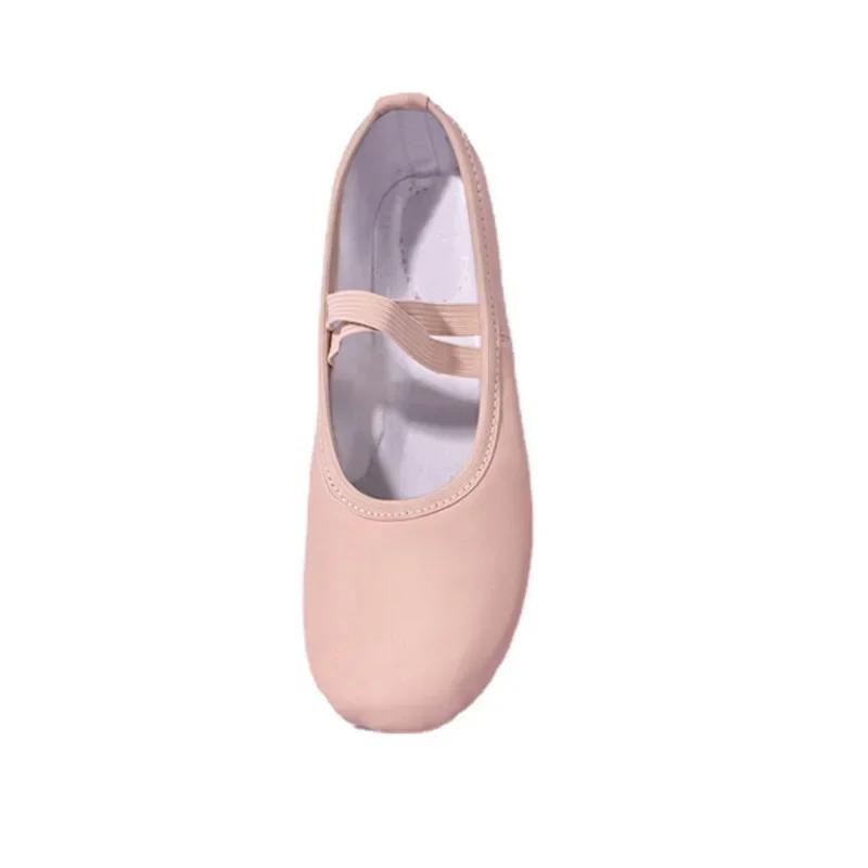 TOVEKIN Pantoufles de ballet en cuir PU pour femmes, danseurs professionnels pour filles, chaussures