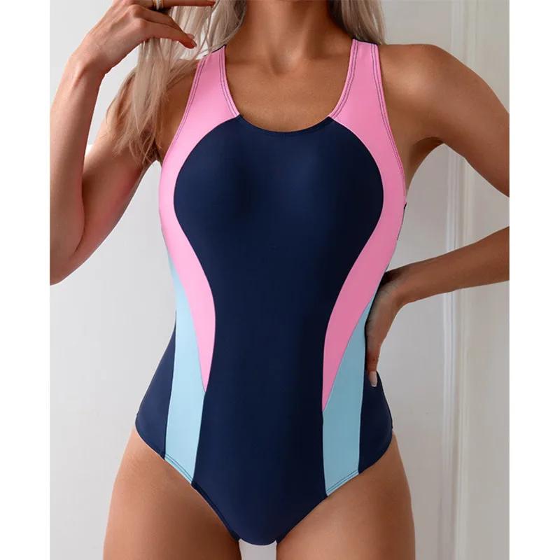 Été Sexy une pièce maillots de bain fermé femmes maillots de bain sport pour vêtements de natation c