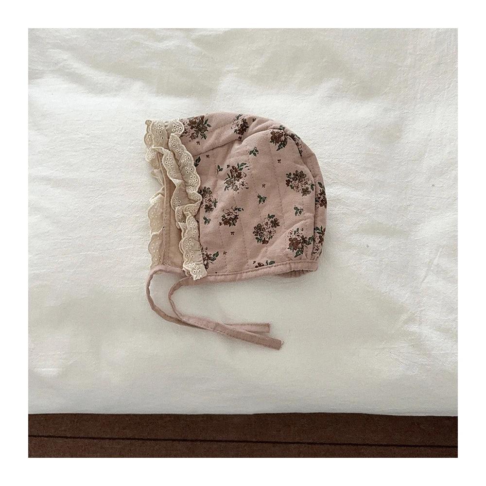 MILANCEL nouveau hiver enfants chapeau mignon épissage Floral dentelle enfants Protection des oreill