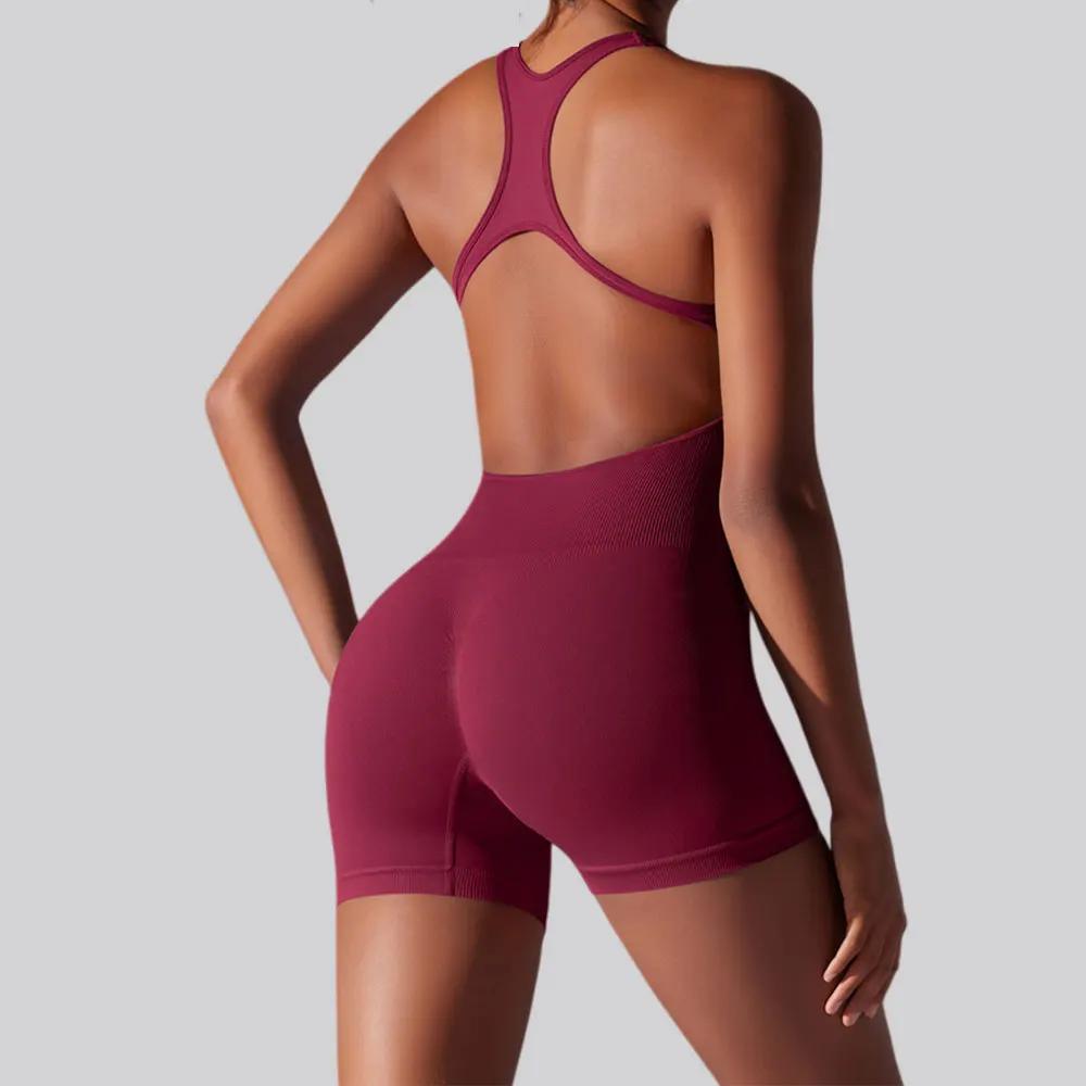 Combinaison de Fitness Sexy pour femmes, combishort de sport sans couture, course à pied, entraîneme
