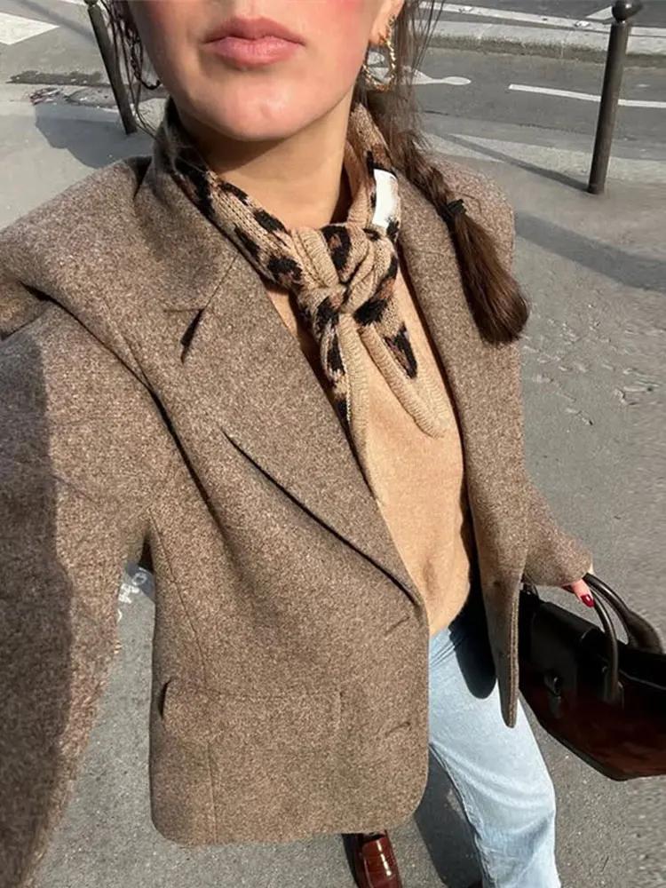 Blazer de bureau pour femme à franges, mode printemps 2026, coupe ajustée, simple boutonnage, manche