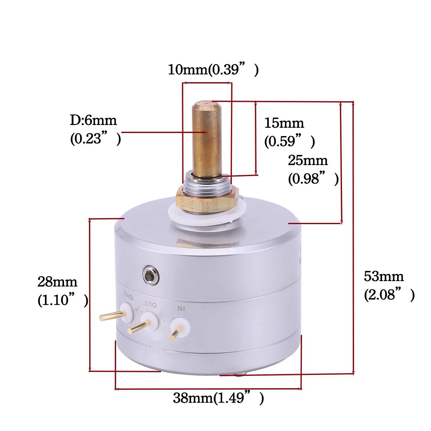 1PC EIZZ Potentiomètre de volume mono/bi-canal 4 canaux 10K 25K 50K 100K 250K 24 pas, Atténuateur au