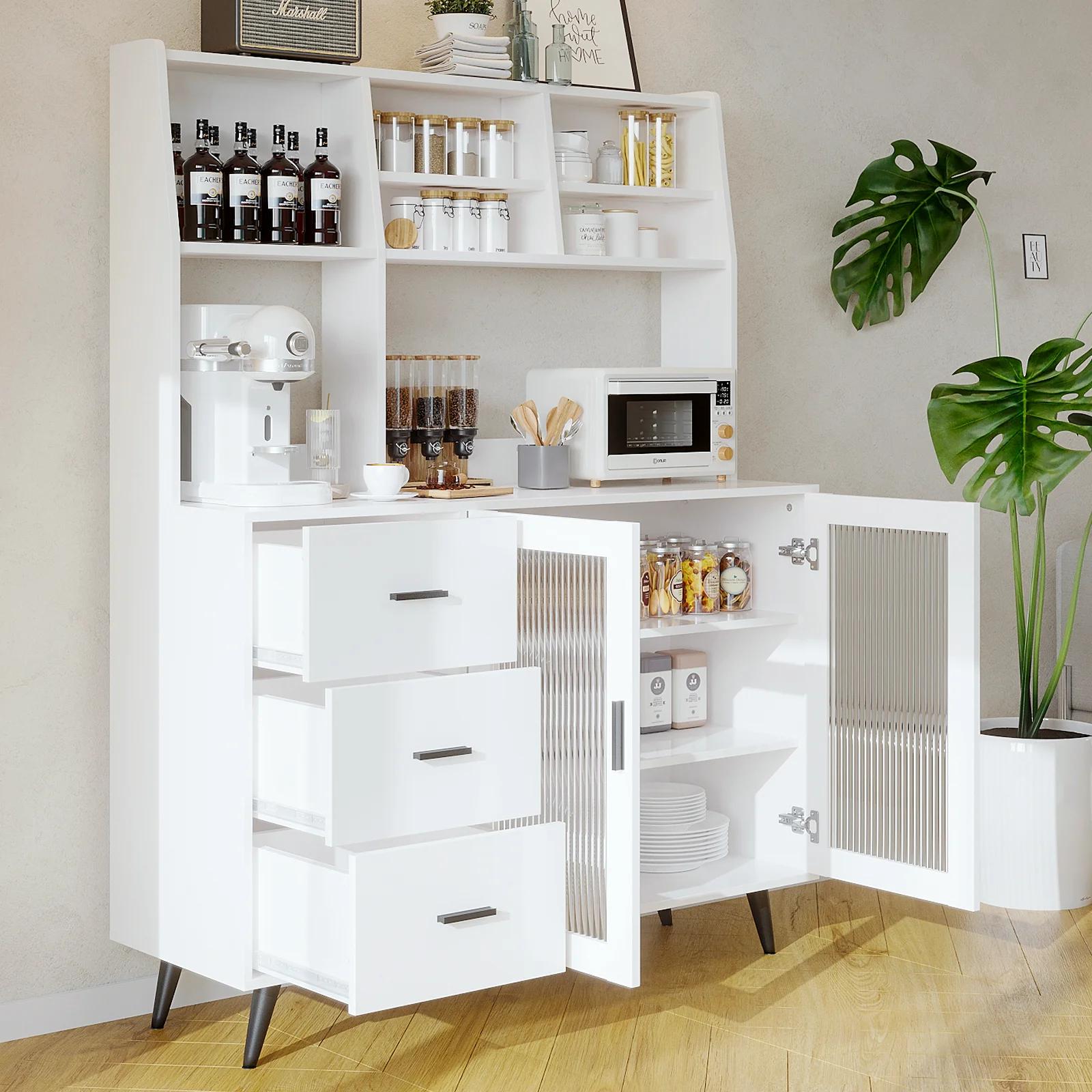 VOWNER-Armoire de rangement pour clapier de cuisine, garde-manger de cuisine autoportant avec portes