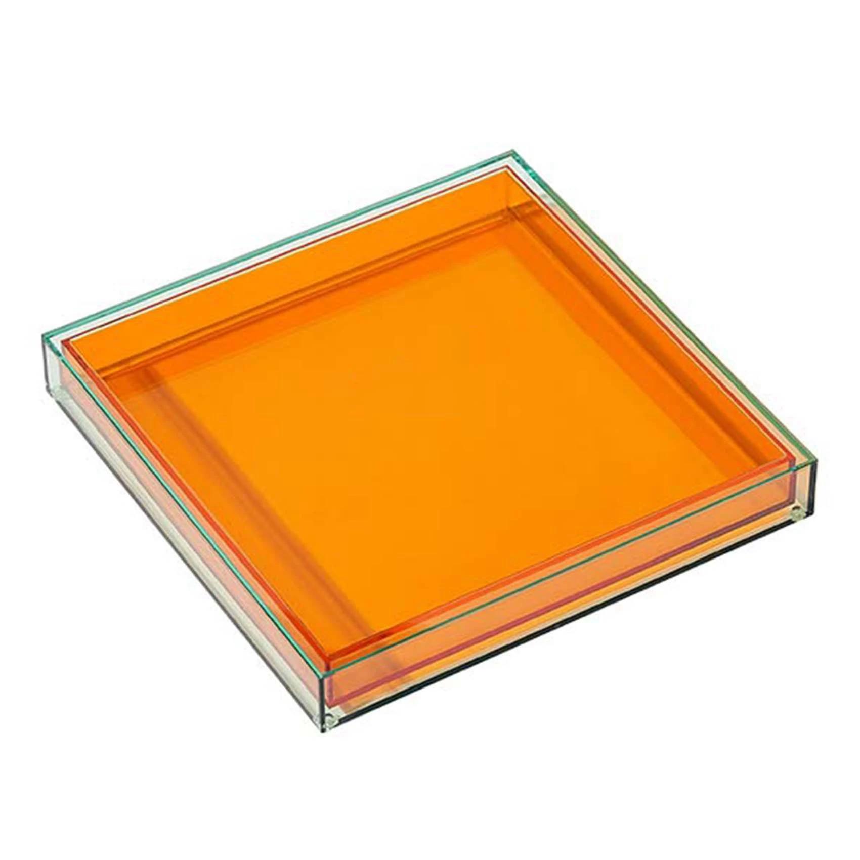 Vase de service en acrylique pour décoration nordique, transparent, carré, tasse à eau pour bijoux,