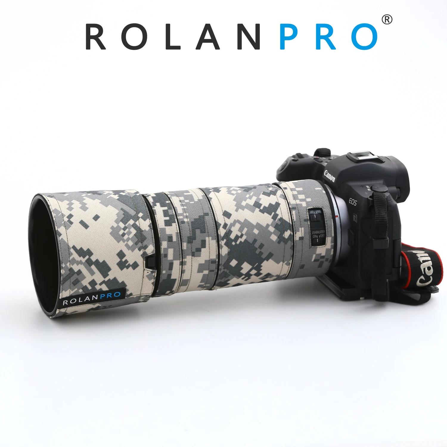 ROLANPRO manteau d'objectif étanche pour Canon RF 100-400mm F5.6-8 IS USM Camouflage housse de pluie