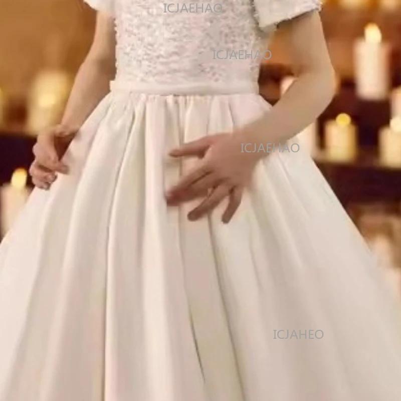 Robe de princesse élégante pour enfants, modèle 2026, avec perles, pour anniversaire, spectacle, tra