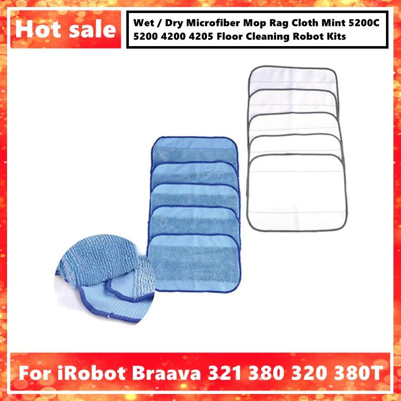 Serpillière en microcarence pour iRobot Braava, support/sec, 321, 380, 320, 380T, Mint 5200C, 5200,