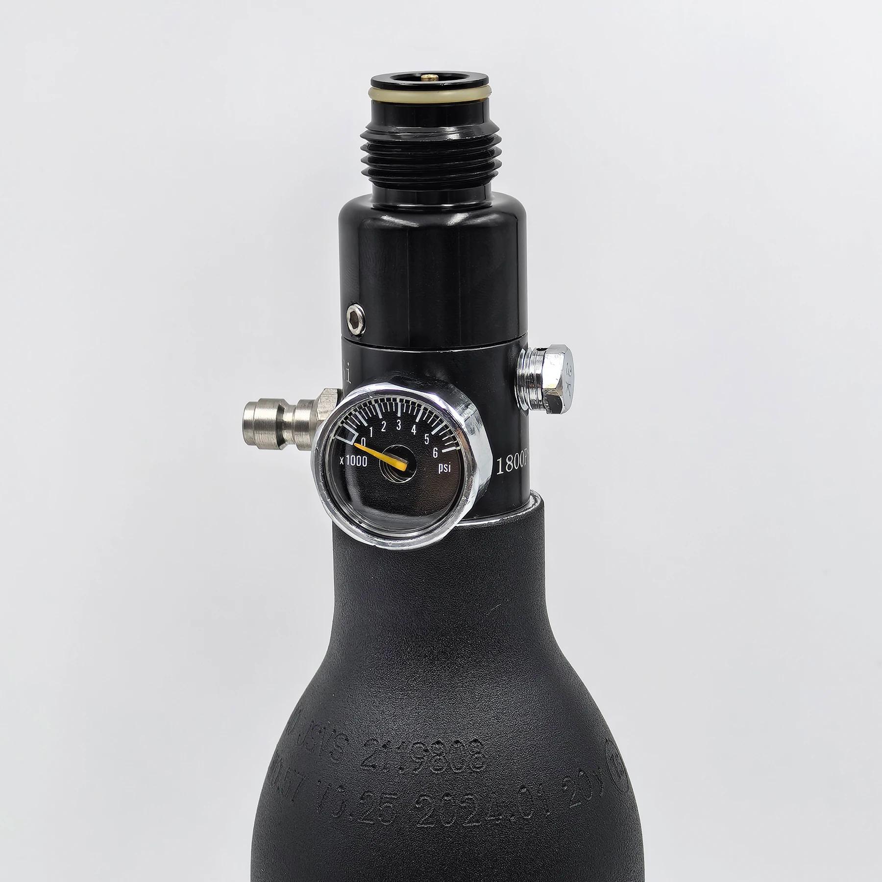 HPA 4500psi cylindre réservoir d'air régulateur vanne sortie 800psi à 3000psi M18 * 1.5 plongée esca