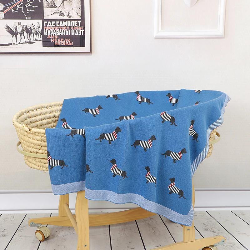Couverture pour bébé 100% coton tricoté Super doux nouveau-né filles garçons literie couette mignon