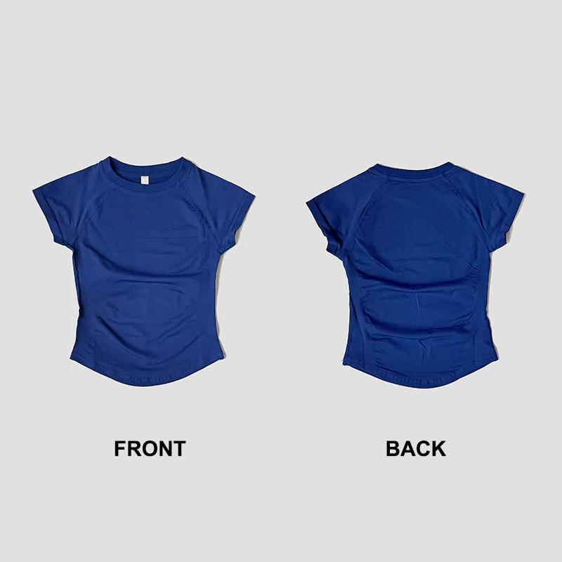 T-shirt de sport sans couture WAREBALL pour femme, haut court de fitness, vêtement de gym, yoga, man
