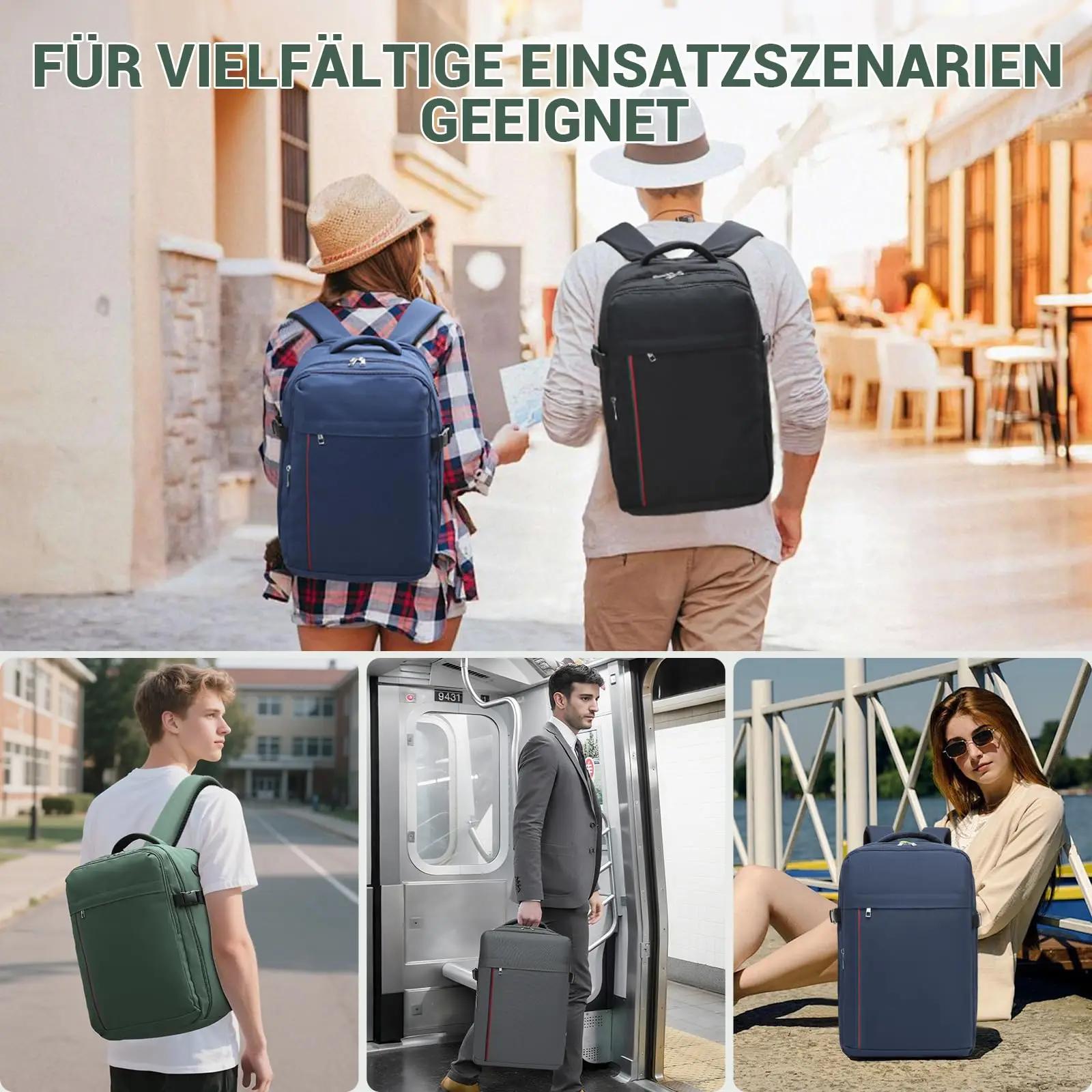 KONO Sac à dos pour ordinateur portable pour homme-15,6 pouces hydrofuge avec compartiment rembourré