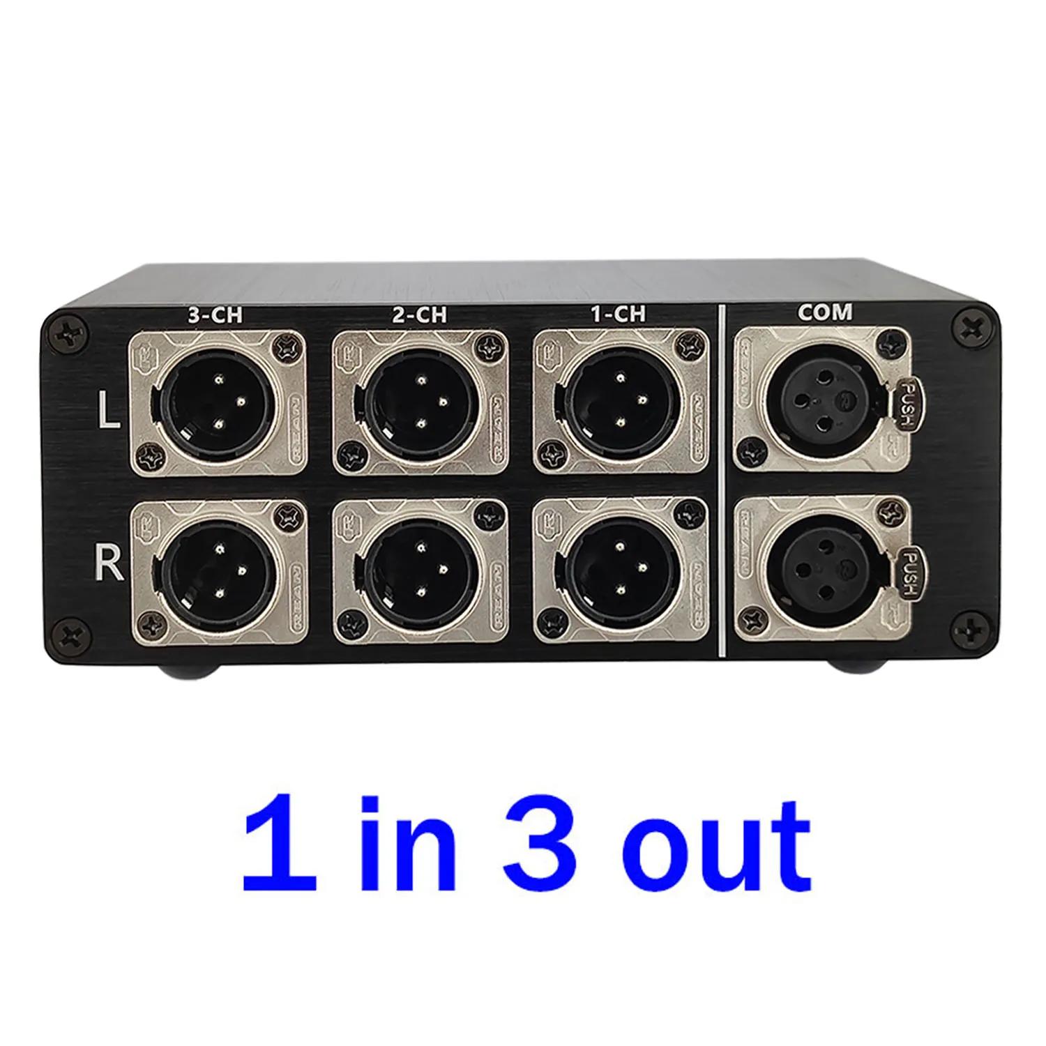 Mathiateur de câble de signal XLR d'entrée audio, commutateur de sélecteur, connecteur de source Sch
