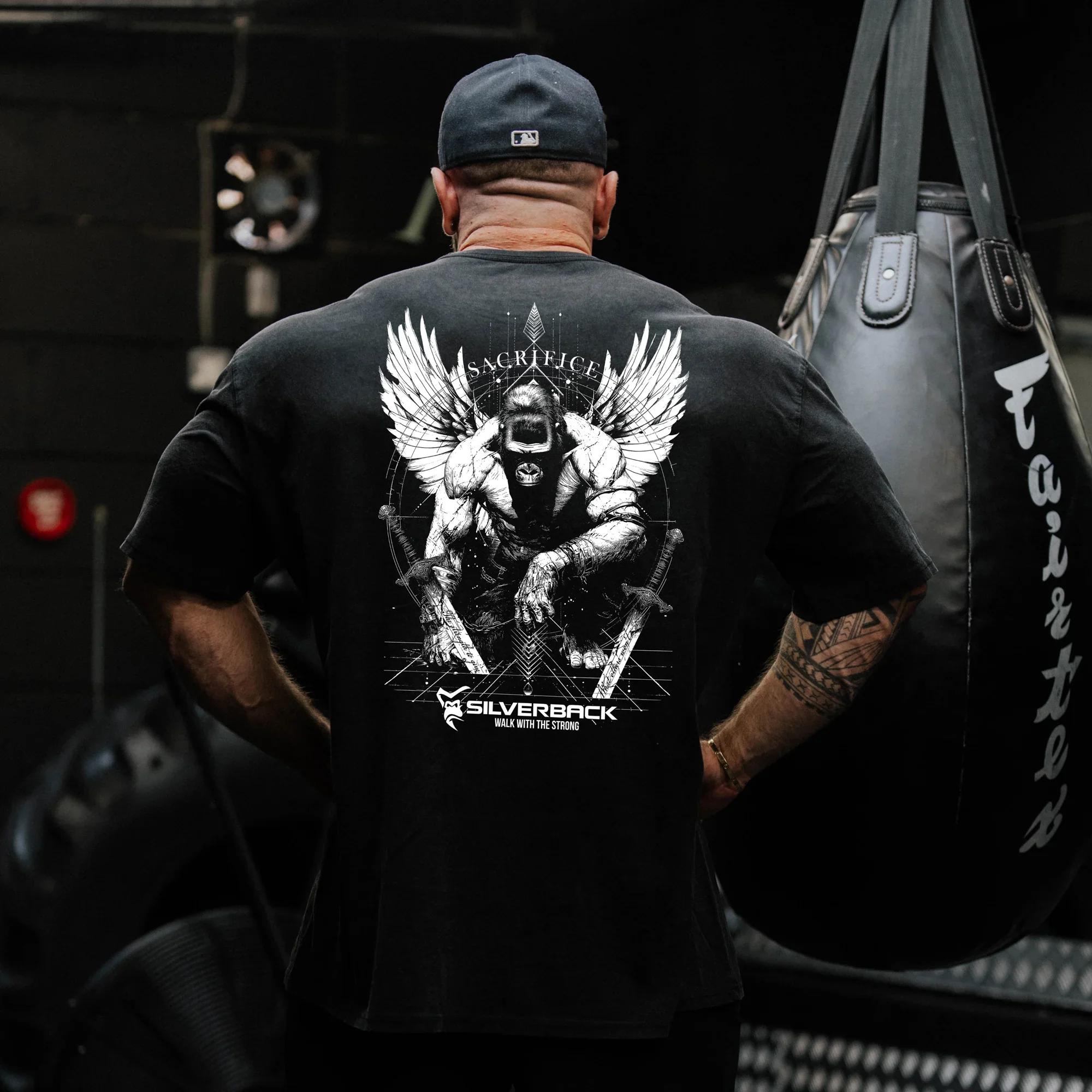 SILVERBACK 2025 T-shirts fitness à manches courtes pour hommes et femmes, T-shirts amples à col rond