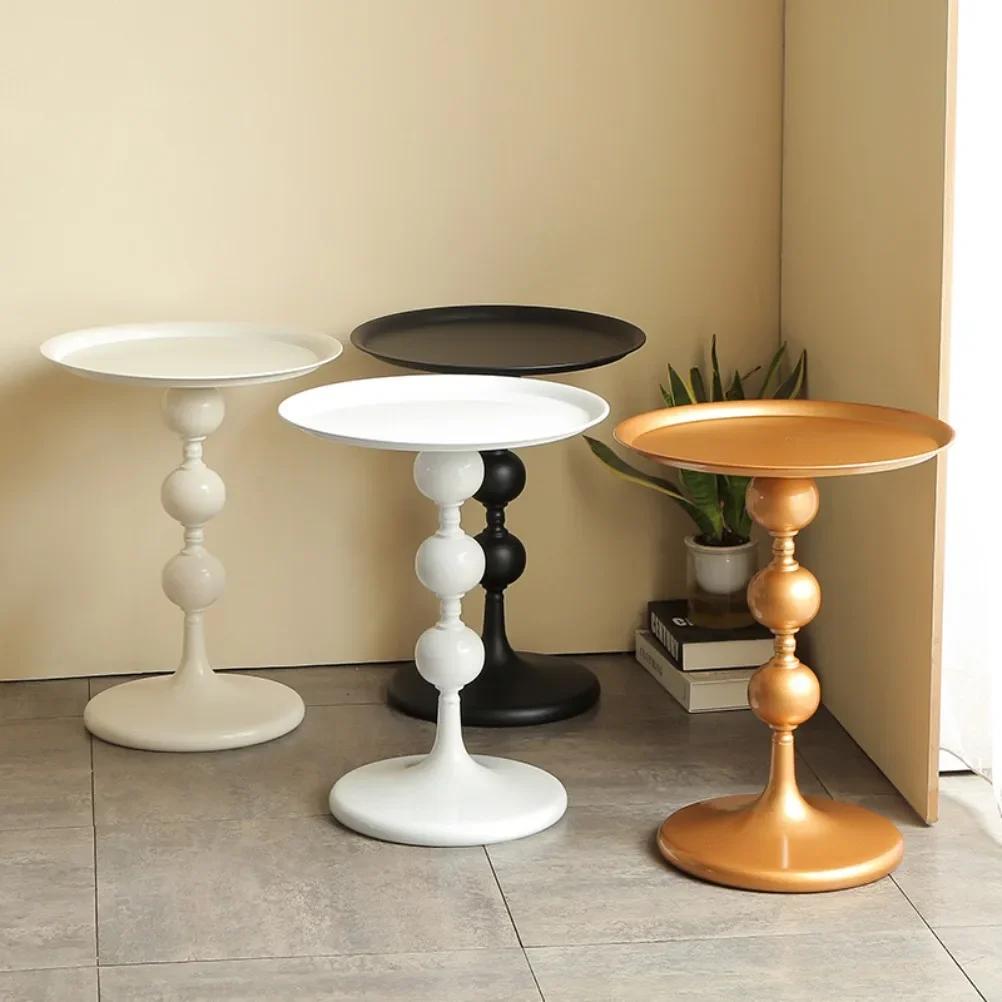 Petite Table Basse Ronde Nordique, Rangement de Canapé, délégations Moderne, Salon, Chambre à Couche