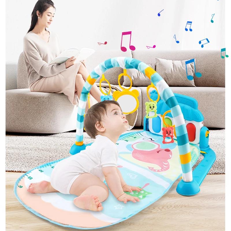 Tapis de jeu Musical pour bébé, support de gymnastique, tapis de jeu pour enfant, Puzzle, clavier de